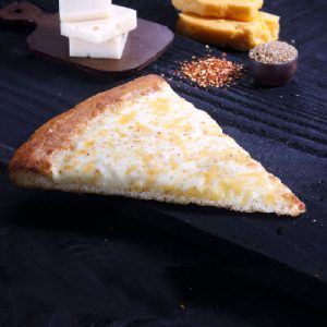 Trio of cheese pizza wedge